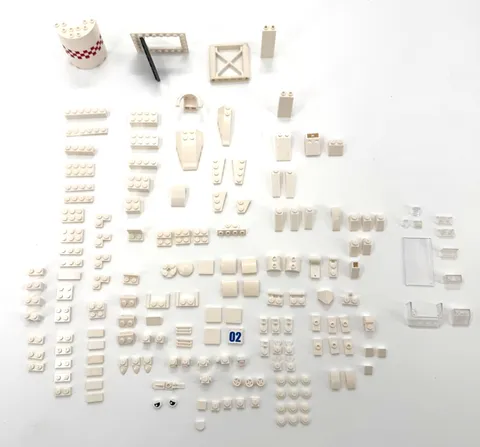 LEGO White Clear Replacement Parts #87926 Cylinder Half #64448 Girder #98138 Eye