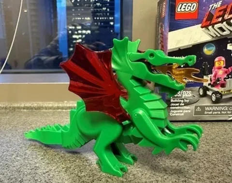 NEW Classic Medieval Castle Green Dragon Custom Lego Minifigure Fire Breathing