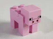 LEGO Minifigure Minecraft Pig Brick Built minepig01