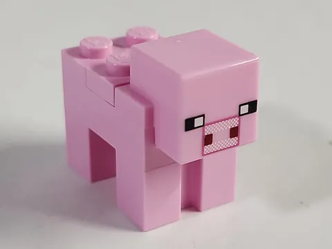 LEGO Minifigure Minecraft Pig Brick Built minepig01