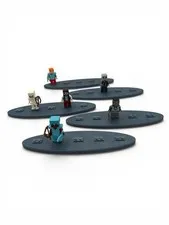 Custom Made Minifigure Display Stands - Pack Of Five - Gray