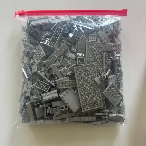 Lot of 1lb Gray Lego Bricks Various Sizes/Shapes/Parts AS IS