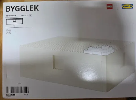 LEGO x IKEA BYGGLEK Box with Lid 13 3/4x10x4 1/2 " (103.542.08), Large Size