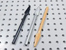 LEGO Lot of 3 Spears Weapon Minifig Flat Silver Black Medium Nougat BJ