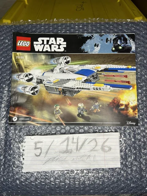 Lego Star Wars #75155 Rebel U-Wing Fighter - INSTRUCTION MANUAL ONLY  (MYA16)