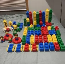 Vintage 1990s LEGO DUPLO Primo / LEGO Baby Collection 112 Pcs. Elephant Ppl Cars