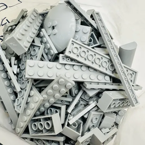 Lego Bulk Lot Light Gray 2 lbs Pounds Bricks Plates Blocks Star Wars Space B8