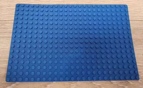 Lego 3334 Blue Baseplate 16 x 24 Rounded Corners Replacement Part Piece READ