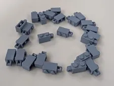 LEGO x25 Sand Blue Brick, Modified 1 x 2 with Bar Handle on End #34816