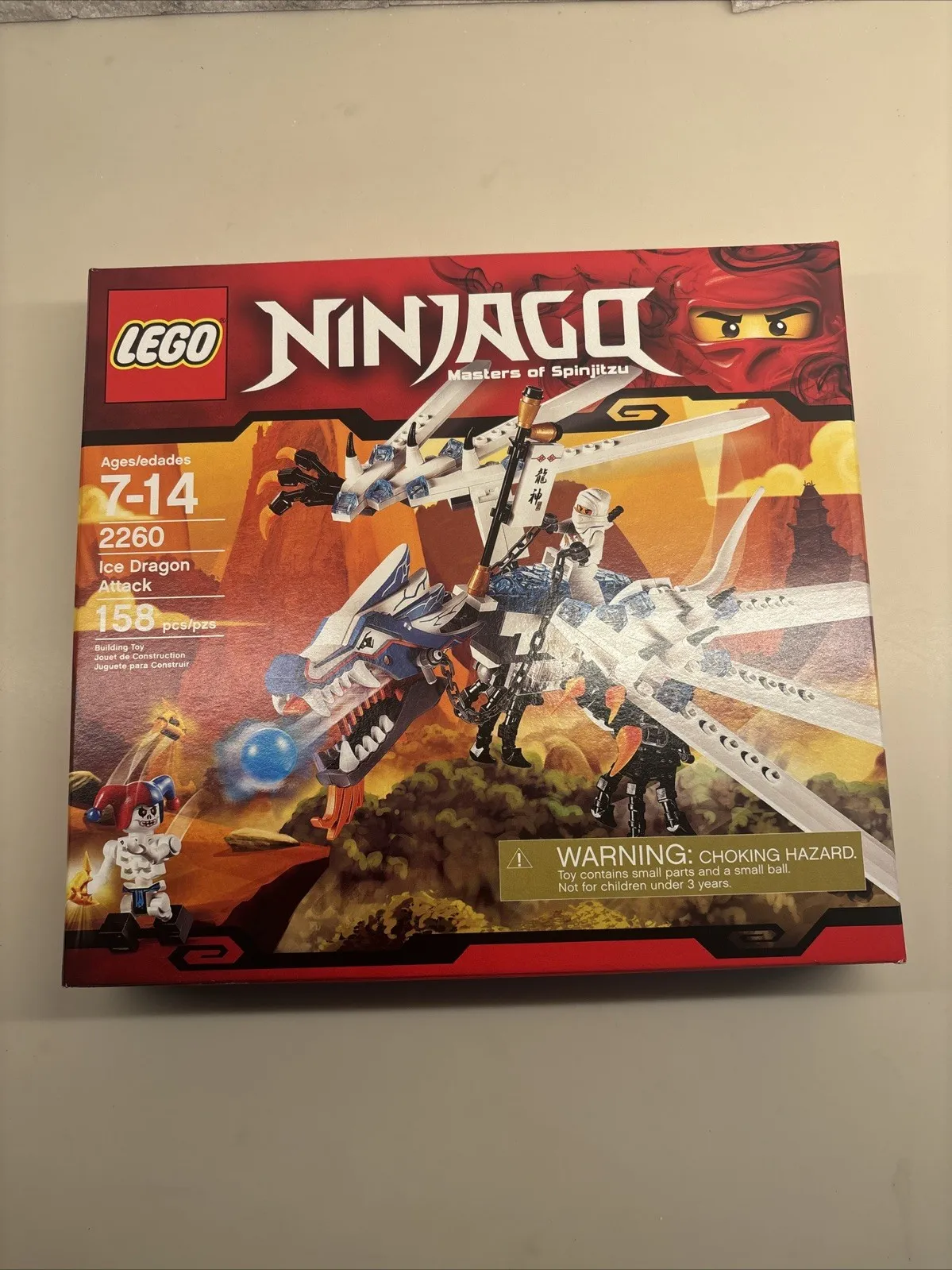 LEGO NINJAGO Ice Dragon Attack 2260 158pcs Ages 7-14 Zane DX Krazi Sealed.