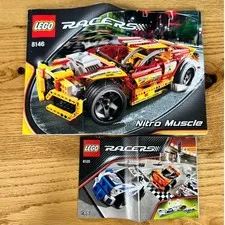 LEGO Racers Instruction Manuals 8146 Nitro Muscle 8125 Thunder and Lightning OS