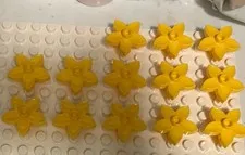 Lego Duplo 5 Pointed Flowers Yellow Lot Of 13!!