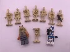 Lego Mini figures Clone Trooper, 7+droids, Jar jar Binks