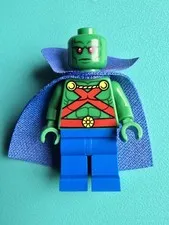 LEGO Martian Manhunter Minifigure Blue Cape Justice League DC Super Heroes 2