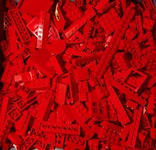 LEGO Red Bricks Mix 200+ Piece Lot