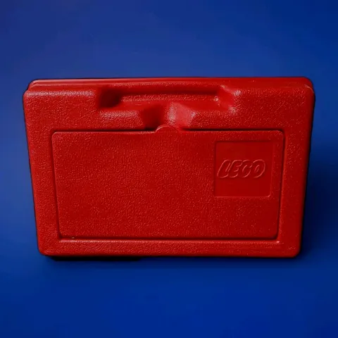 Vintage 1982 LEGO Carrying Case Hard Plastic Red Suitcase Flip Top USA