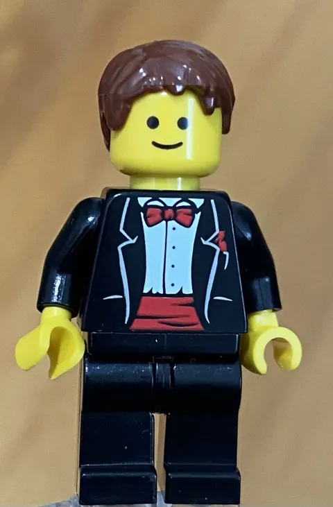 LEGO Young Male Man in Formal Wear Wedding Groom Prom Tux Tuxedo Brown Hair