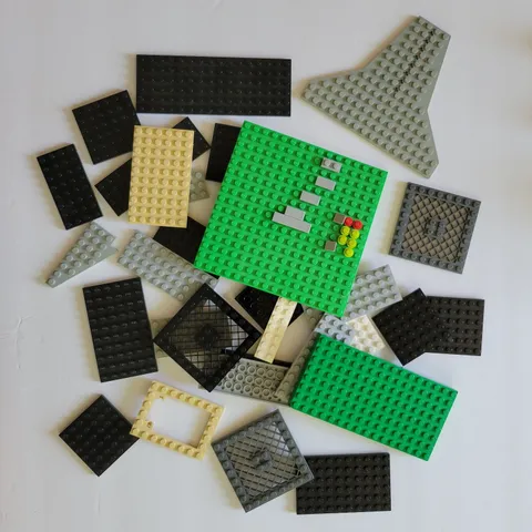 Lot Mixed Lego Base Plates Wedge Plates Various Sizes Colors & Shapes 31 Pieces
