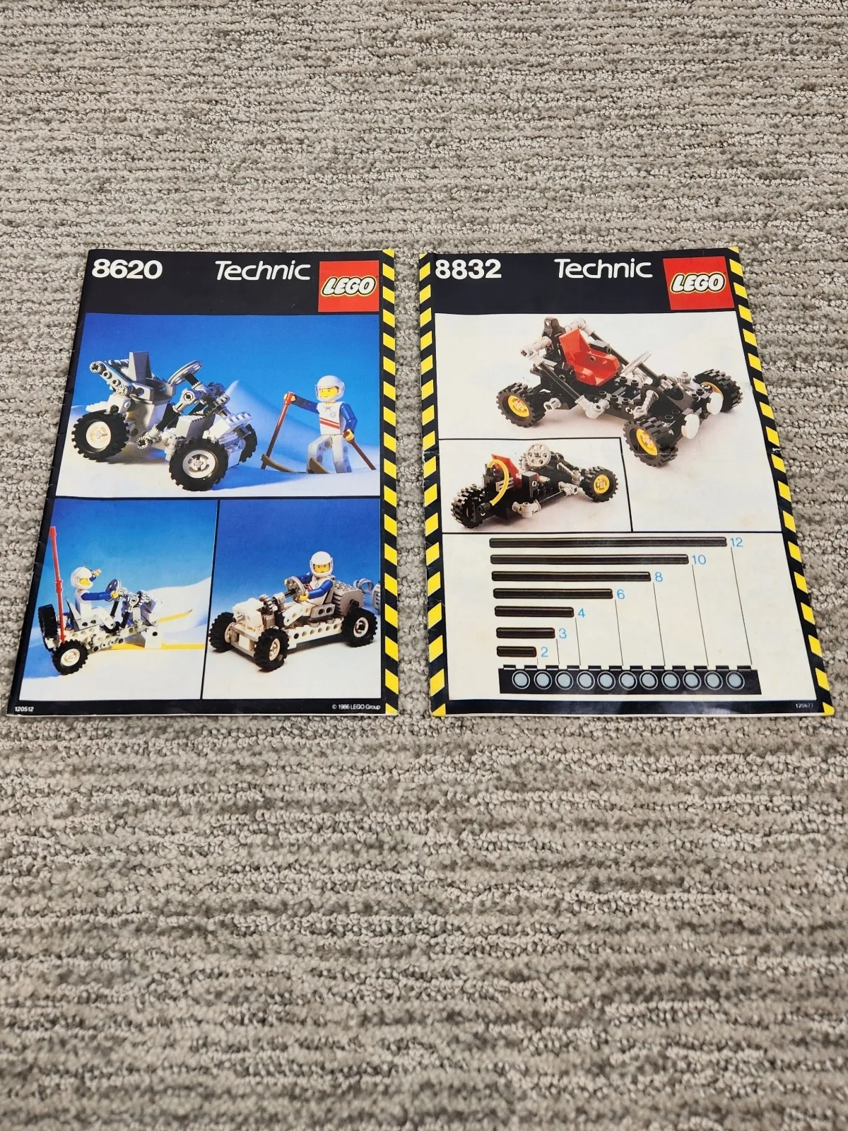 Vintage Lego Technic Instruction Manuals Set 1986 And 1988 Buggy Go-Cart Books