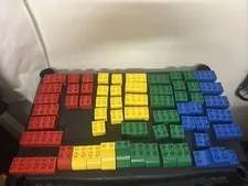 Lego Duplo Mix Lot Of 59 Pieces Red Yellow Green Blue