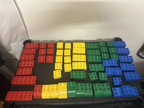 Lego Duplo Mix Lot Of 59 Pieces Red Yellow Green Blue
