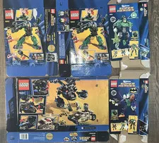 5 LEGO Empty Boxes DC Uni Super Heros Joker Green Lantern Superman Batman FLAT