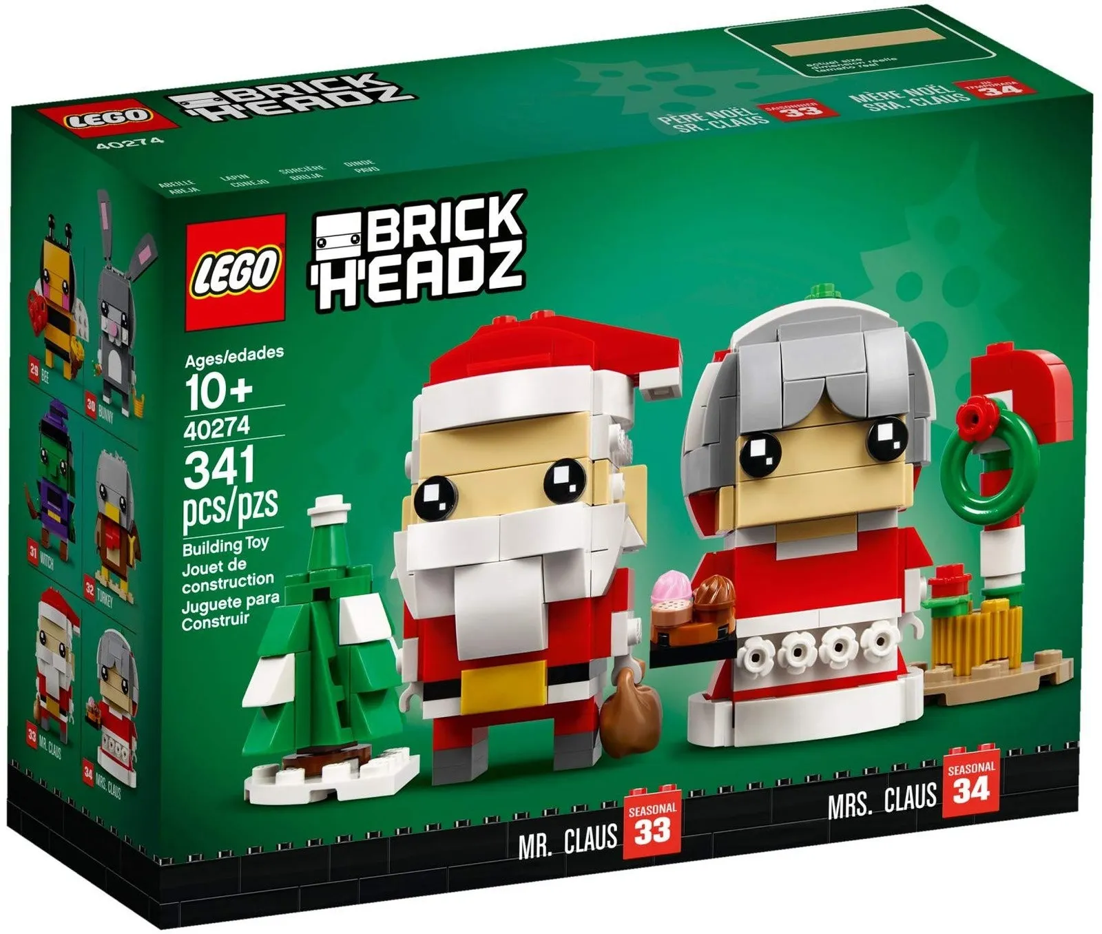 Lego Brickheadz Mr And Mrs Claus Set 40274_