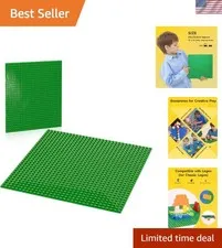 Classic Green Baseplates, 32x32 Studs Square Base Plates for Play or Display ...
