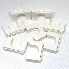 LEGO Parts - White Arch 1 x 4 x 2 - No 6182 - QTY 8