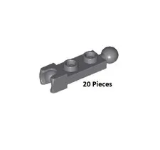 NEW LEGO Dark Bluish Gray Plate Modified 1x2 w/Tow Ball & Small Socket Lot of 20
