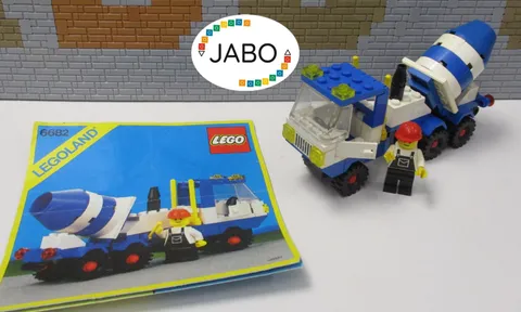 (O 12) LEGO Legoland 6682 Concrete Mixer Cement Mixer with BA