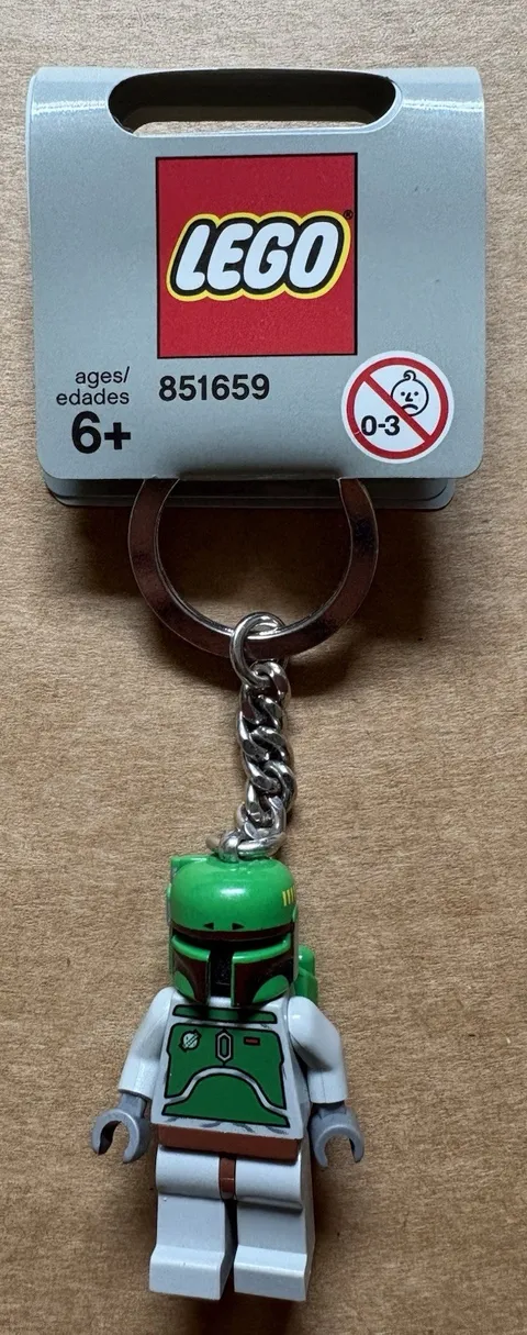 New LEGO 851659 Star Wars Boba Fett Minifig Keychain Key Ring (4294201) 2006
