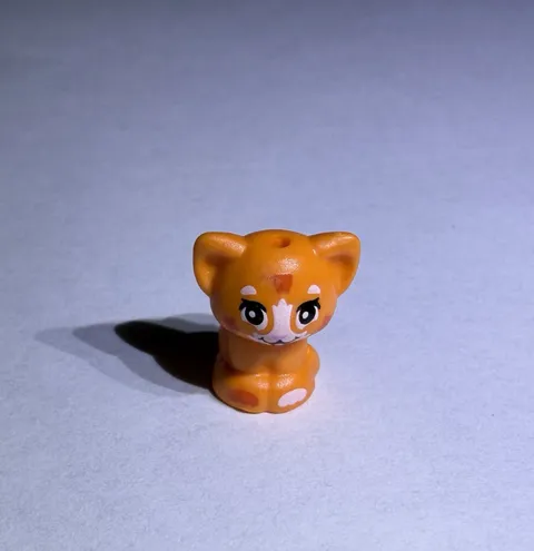 Lego Bright Orange Cat Kitten White Face Paws Friends Animal New No 40