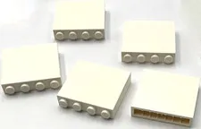 Lego 5 New White Bricks Building Blocks 1 x 4 x 3 Parts