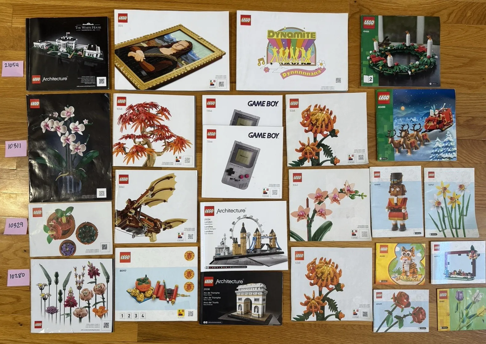 LEGO Art Architecture Icons Ideas Manuals Lot Mona Lisa White House NO PARTS