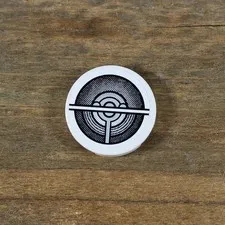 LEGO Star Wars White Tile Round 2x2 with Air Intake Pattern (Sticker) 4150pb173