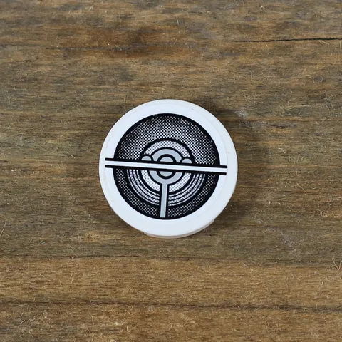 LEGO Star Wars White Tile Round 2x2 with Air Intake Pattern (Sticker) 4150pb173