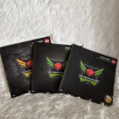 LEGO Master Builder Academy Designer Handbook 3 Books Microbuild Robot 2, 3, & 5