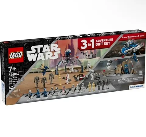 LEGO Star Wars 66804 Clone Wars & Mandalorian 3-in-1 (75373 + 75372 + 75391) New