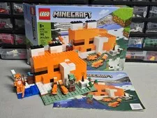 LEGO Minecraft: The Fox Lodge (21178) Lego Set 100% Complete With Minifigures