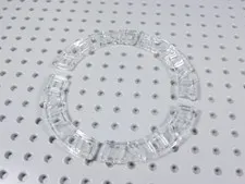 LEGO Lot of 4 Trans Clear 4x4 Smooth Macaroni Tiles Plates BA
