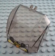LEGO Translucent Black Res Q Windscreen Piece