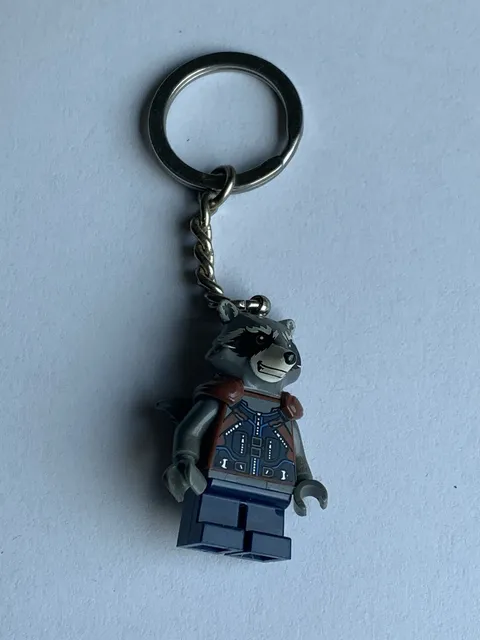 LEGO Marvel Super Heroes Rocket Raccoon Minifigure Keychain 853708 Guardians