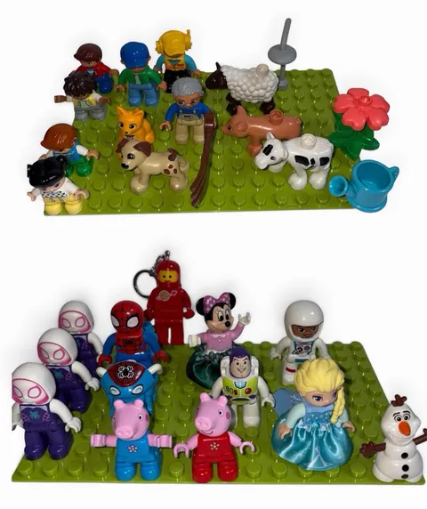 Lot of 28 Duplo Figures Peppa Minnie Buzz Olaf Elsa Animals Ghost Spider