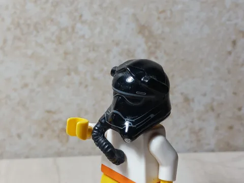 LEGO Tie Fighter Helmet 2015 Black Breathing Tube Hose Breather Mask Printed e 7
