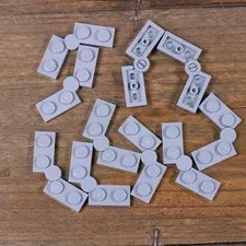 LEGO Light Bluish Gray Hinge Plate 1 x 4 Swivel (2429 / 2430) 2429c01 Qty 10
