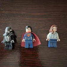 LEGO Superman, Lois Lane, and Zod Minifigure Lot of 3