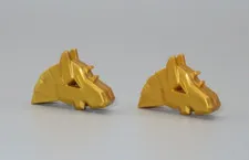 LEGO 2 Horse Battle Armor Helmets Pearl gold minifigure 7909 7078