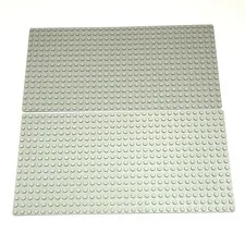 LEGO Light Gray Baseplate 16 x 32 Futuron Space Police Train Town 3857 QTY 2