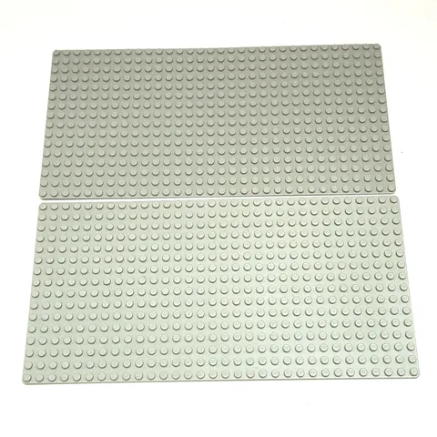 LEGO Light Gray Baseplate 16 x 32 Futuron Space Police Train Town 3857 QTY 2